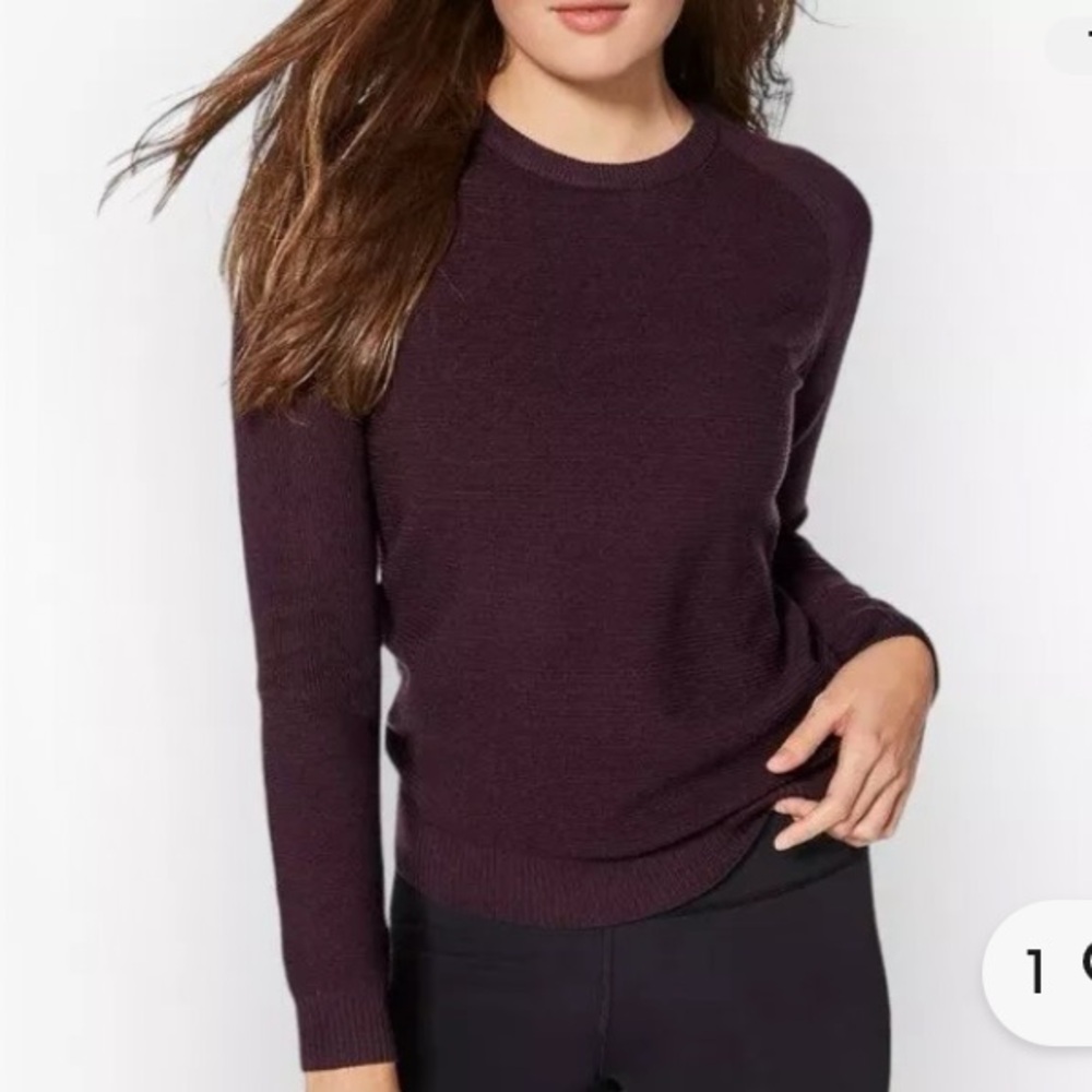 Lululemon Simply Wool crewneck sweater black cherry